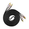 Cabo de Áudio Yushuo 3 para 3 Conector Duplo RCA 3 RCA Cabo de Vídeo 3 para 3 Cabo de Conexão de Vídeo para Amplificador de Áudio de TV