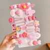 Grampo de Cabelo de Flor Colorida para Crianças, Presilha para Franja Lateral, Lindo Acessório de Cabelo para Bebês, Presilha Lateral para Meninas, Prendedor BB para Fios Soltos
