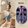 No es necesario quitarse el atuendo de terciopelo de conejita, Lindo uniforme sexy de encaje, Ropa interior sexy de talla grande, Traje hueco de tentación