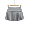 Falda Deportiva de Seda de Hielo Secado Rápido Falda Protectora Solar Nueva Cintura Alta Adelgazante Falda de Yoga Línea A Anti-luz Mujer