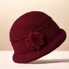 Nuevo Sombrero de Lana Tejido de Invierno Cálido para Mujeres Mayores con Anillo de Esponja y Forro de Terciopelo Grueso para Personas de Mediana Edad y Mayores