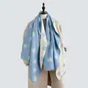 Bufanda con estampado bonito, cálida y de invierno, de cachemira con diseño de gato, para mujer, de doble uso.