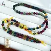 Collar de Brújula con Filigrana y Perlas de Turmalina Chapado en Oro con Incrustaciones de Diamantes de Filigrana, Chapado en Cobre Dorado, Cadena para Clavícula Exquisita Giratoria de Esmalte