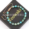 Pulsera tejida de cuentas de semilla de vidrio, piedra imperial azul lago, oro, transfronteriza europea y americana, pulsera versátil para uso diario al por mayor