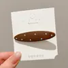 Pinza para el pelo de terciopelo con forma de corazón y perlas, estilo coreano, color block, nuevo modelo otoño e invierno 2026, pinza de pico de pato para frente y laterales