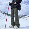 Pantalones Softshell Curvos a Prueba de Agua, Polvo y Golpes Dopamine para Exteriores, Tendencia Otoñal de Pierna Ancha Elásticos de Moda Casual Deportivos Largos
