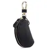 Estilo Novo Porta-Chaves de Couro Genuíno, Mini Bolsa de Zíper de Luxo, Capa para Chave de Carro de Couro Bovino de Primeira Camada, Porta-Chaves Compacto Ultramacio