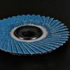 Lija flexible de acero inoxidable estilo coreano de película azul arena circonio corindón flor impulsor metal superficie de arco molienda hoja de cien hojas disco de pulido de cien ruedas
