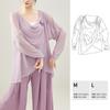 Vestido de Baile de Verano para Mujer Clásico Blanco Elegante Holgado de Malla Corporal Práctica Manga Larga China Adulto Top de Baile