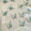 Colgante de Flor de Mariposa Colorida Fantasía Material para Manualidades con Cuentas Pulsera Collar Pendientes Joyería Accesorios de Cuentas Sueltas