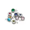 Colgante de Diamante de Color de 7 mm Mini Redondo Acero Inoxidable Anillo Abierto Soldado Colgante de Diamante Accesorios para Joyería DIY con Cuentas Venta al por Mayor
