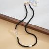 Muestra Personalizada Moda Europea y Americana Transfronteriza Cadena Sencilla Bohemia para Clavícula Cuentas de Arroz Perla Blanca y Negra Collar de Perlas
