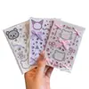 Pegatinas de Corazón con Lazo de Pedrería de Dibujos Animados para Niñas, Maquillaje para Actuaciones Escénicas, Pegatinas Faciales 3D