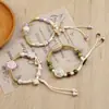 Jingdezhen Pulsera de Cerámica al por Mayor Pequeña Fresca Dulce Artesanía Pesada Cuerda Trenzada Estrella Pulsera de Nicho Joyería Pulsera al por Mayor