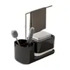 Caja de jabón para encimera de cocina, escurridor de trapos de acero inoxidable, dispensador de jabón, escurridor de detergente de prensa manual, venta al por mayor del fabricante