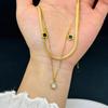 Novo colar de ouro 14k com concha de estrela, leve, luxuoso, design de nicho, sem cor, simples, estilo coreano, clavícula