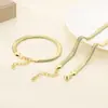 Stock de fábrica Acero de Titanio Estilo Indiferente Plano Suave Cadena de Hueso de Serpiente Conjunto Collar de Clavícula Oro 18k Cadena de Hueso de Serpiente Joyería para Mujer
