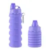 Venta Caliente Transfronteriza Creativo Silicona Plegable Taza de Agua Resistente a Altas Temperaturas Botella de Agua Deportiva 500ml Portátil Regalo Taza de Agua
