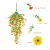 Produto Popular Novo Transfronteiriço Duas Cores 69 Malha Violeta Simulada Pendurado na Parede Rattan Jardim Externo Pendurado Decoração de Pátio