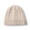 Gorro de Cachemira 2026 Otoño e Invierno Nuevo Estilo Moda Femenina Casual Elegante Gorro con Orejeras con Patrón Trenzado Color Sólido Gorro Tejido