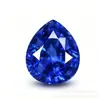 Zafiro Real Azul Sintético Piedra Suelta, Corte Esmeralda, Alta Saturación y Transparencia, Accesorios para Incrustaciones de Joyería