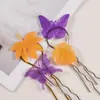 Molde para Presilha de Cabelo de Resina de Cristal DIY Clipe de Cabelo Superfície Espelhada Brincos de Flor Laço Pingente de Folha Molde de Silicone