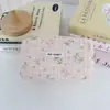 Estuche Floral Coreano Estilo Ins, Bolsa de Papelería Girly Portátil de Gran Capacidad, Bolsa Interior de Almacenamiento de Pana Acolchada