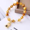 Pulseira de cristal Olho de Tigre Dourado estilo coreano anel único Moda masculina e feminina pulseira de contas de Buda joias atacado