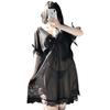 Talla grande chica gordita lencería sexy pijama sexy malla transparente profunda camisón de seda para mujer entrega 2381