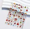 En Stock Calcomanías para Uñas con Relieve 3D Papelería Japonesa Popular Calcomanías para Uñas Infantiles Venta al por Mayor de Fábrica Calcomanías de Muñeco de Nieve y Perro