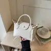 Bolsas Femininas Tendência 2026 Novo Modelo Cor Sólida Textura Trançada Bolsa de Mão Estilo Fresco Bolsa de Ombro Transversal Bolsa de Cesta