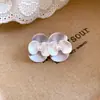 Brincos de Tarraxa Flor Pérola Gota de Óleo Agulha de Prata Estilo Férias Fresco Doce Temperamento Brincos Luxo Leve Sensação de Alto Padrão Acessórios de Orelha Atacado