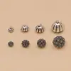 Prata de Lei 925 Acessórios DIY Atacado Prata Tailandesa Retrô Pequeno Lótus Pulseira Pingente Cordão de Mão Pingente de Contas de Cristal