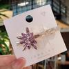 Horquilla elegante de moda coreana con flores de cristal para el cabello, con clip lateral para cabello roto de celebridades cibernéticas, horquilla sencilla con clip de pico de pato que combina con todo.