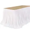 Falda de Mesa Transfronteriza Falda Tutú de Gasa Decoración de Boda Mesa de Postres para Fiesta Mantel Chifón con Perlas Falda de Mesa de Cumpleaños