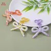 Chaveiro de laço estampado doce e fresco, acessório fofo e versátil para o dia a dia das mochilas escolares das meninas