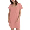 2026 Moda Feminina Quadrada de Gola Quadrada com Manga Curta e Bolsos Vestido Casual de Comércio Exterior Transfronteiriço Europeu e Americano da Amazon