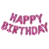 Balão de folha de alumínio com letras em inglês HAPPY BIRTHDAY de 16 polegadas Decoração de ANIVERSÁRIO cor HAPPY BIRTHDAY