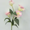Nuevo Ramo de Lisianthus Simulados Decoración del Hogar Fotografía Flores Falsas de Plástico Bonsái de Oficina Flores de Seda Hechas a Mano Venta al por Mayor