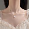 Collar de perlas de frijoles de plata esterlina 925 para mujer 2024, nuevo estilo de moda de nicho, cadena de clavícula de alta calidad que combina con todo.