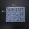 Fabricante de moldes de silicona con letras en inglés, disponible en stock, colgante de cristal epoxi, placa completa, decoración, llavero, joyería pinyin