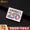 Insígnias metálicas personalizadas de bilhete transfronteiriço, medalhas coloridas personalizadas em liga de zinco, broches e insígnias criativas personalizadas com revestimento de esmalte