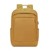 Mochila de negocios multifuncional, gran capacidad, color liso, diseño simple, bolsa para laptop, multifuncional, práctica, resistente al desgaste, bolsa de viaje