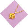 Colgante de corazón en espiral chapado en oro y latón, joyería de oro de imitación galvanizada, suministro de puesto de comercio electrónico, collar colgante para mujer