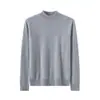 Suéter de punto de lana pura para hombre, cuello redondo, estilo simple y casual, nueva colección otoño/invierno, color liso, adecuado para ropa de negocios, jersey básico