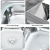 Exportado a Tailandia Fregadero Integrado de Acero Inoxidable Lavabo Sencillo Cocina de Balcón Lavabo para Verduras Limpieza Antihuellas Lote Mixto