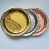 Prato de Papel Descartável de Alta Qualidade Dourado Prata Ouro Rosé 9 polegadas para Festa de Aniversário Feriado Suprimentos de Casamento Impermeável à Prova de Óleo