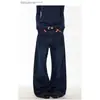 Jeans de Perna Larga Estilo Americano Scythe Homens e Mulheres Marca da Moda Tendência Patchwork Design Sense Calça Scythe Emagrecedor Solto