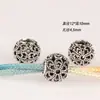 Prata Antiga 10mm Furo Grande Contas Vazadas Contas Espaçadoras Redondas Retro Acessórios DIY Liga Bola Oca Contas Soltas Acessórios para Joias