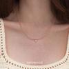 Precioso Collar de Espinela de 2 mm Lujo Ligero Moda de Nicho Cadena para Clavícula 2024 Tendencia Popular de Internet para Novias